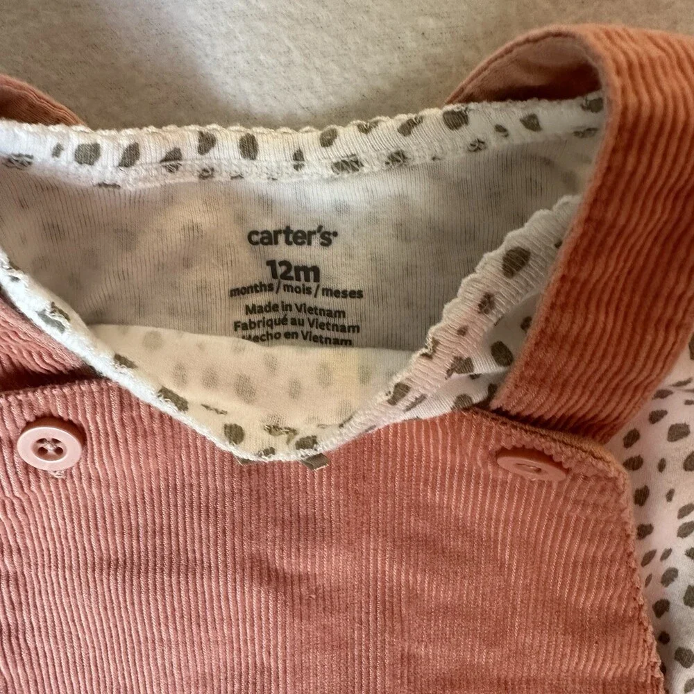 Carter’s‎ 2 Outfit Bundle Overall Jumper 4 Piece Boho Baby Girl Size 12 Months